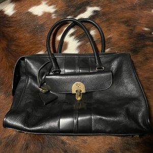 Authentic IL BISONTE Italian bag with lock and key RARE FIND